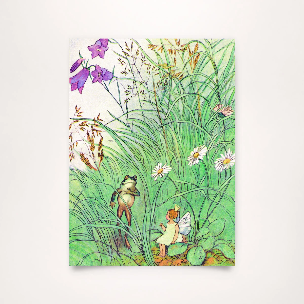 Märchenhafter Bild-Download: „Feen-Mädchen mit Krönchen“ von Karl Mühlmeister, 1925 illustriert