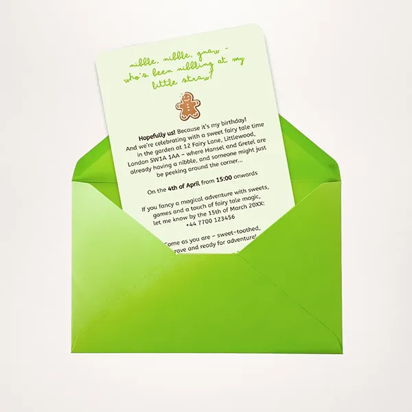 hansel gretel in the forest invitation s 2