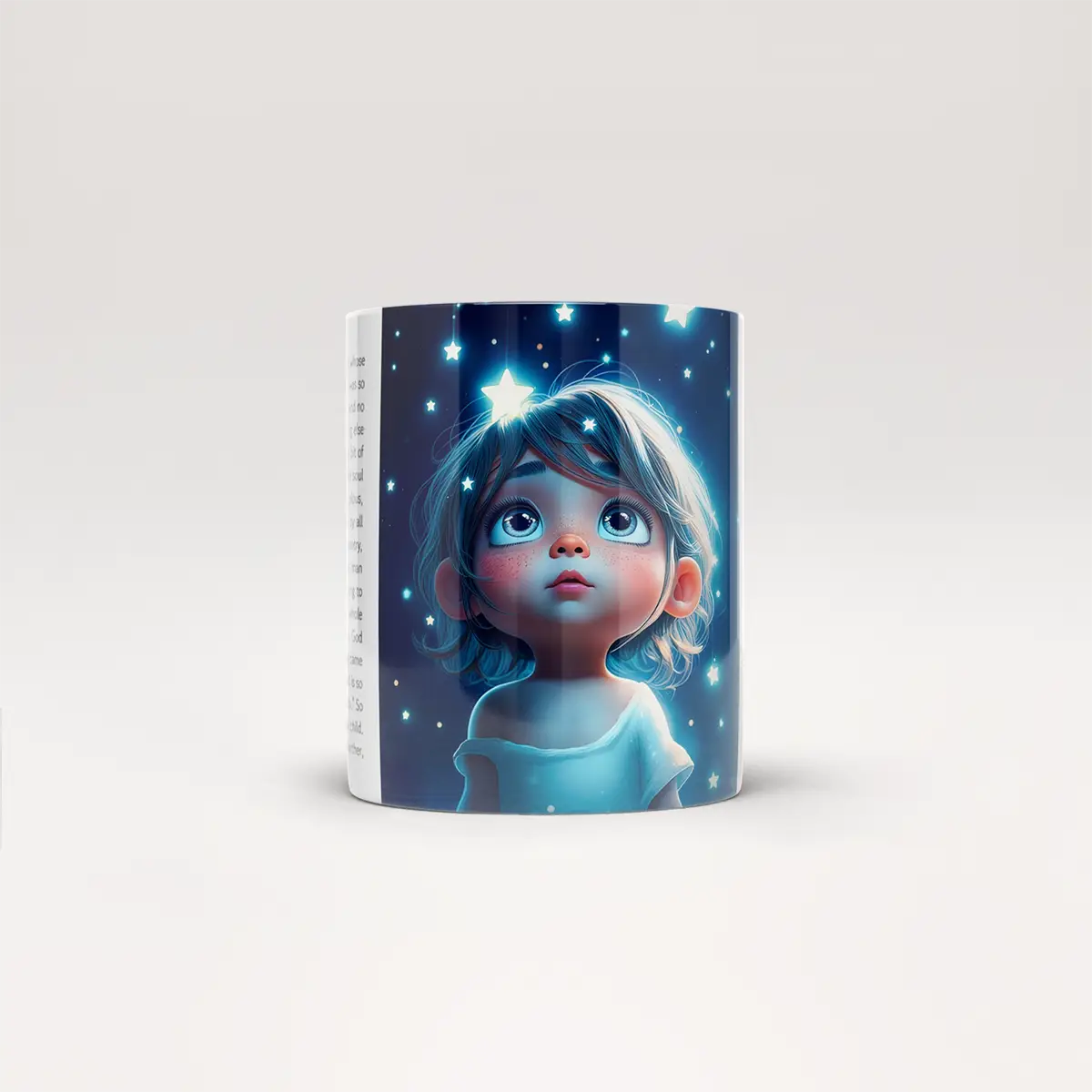 Magical mug template "The Star Money" with original text by the Brothers Grimm.
