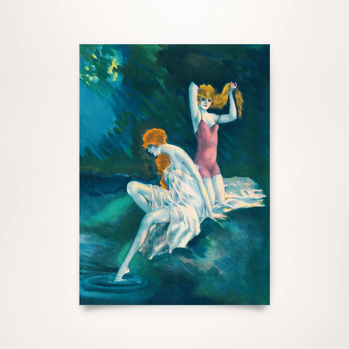 Reigen Magazine Cover 1922: By the Lake – Vintage Illustration Download