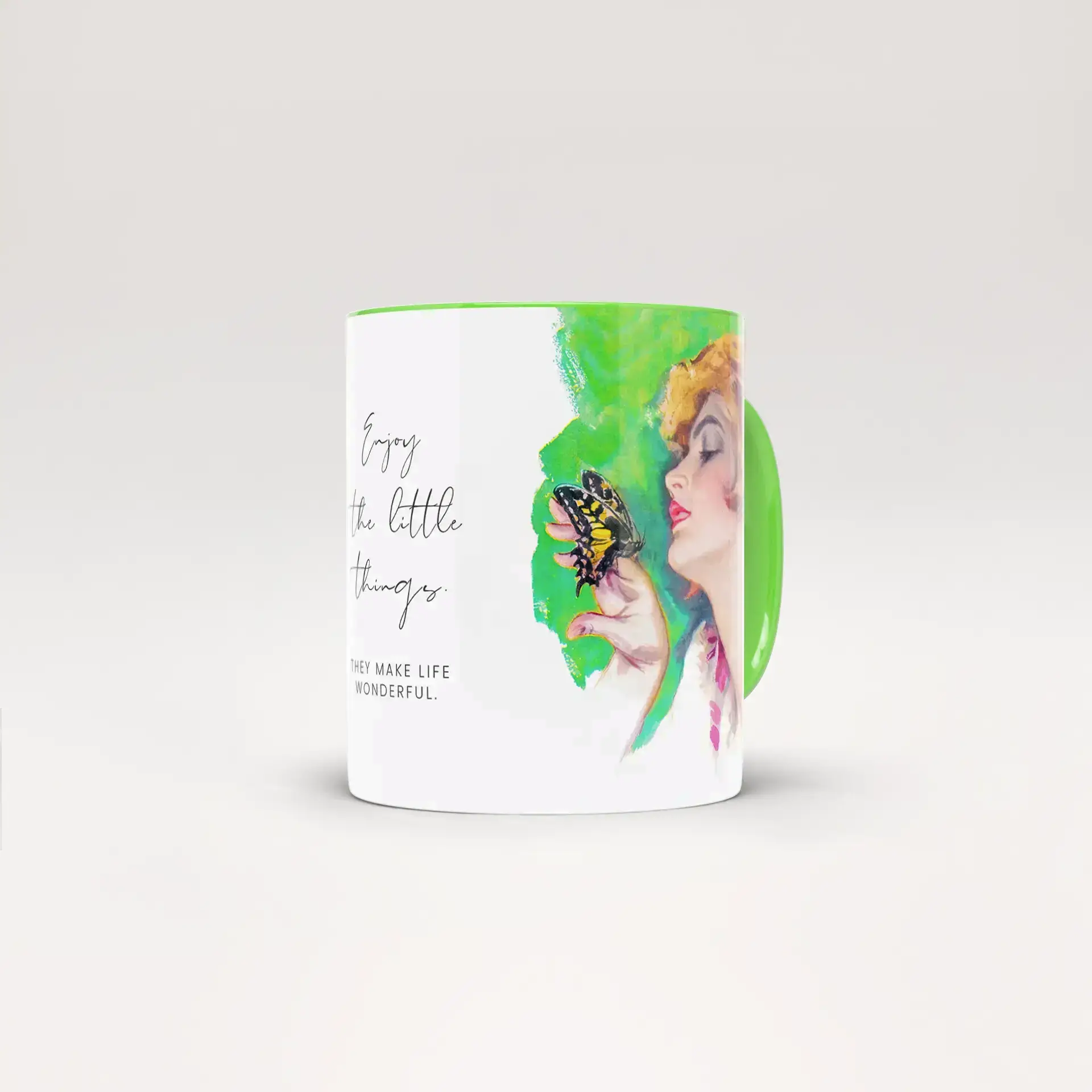 butterflies love mug template