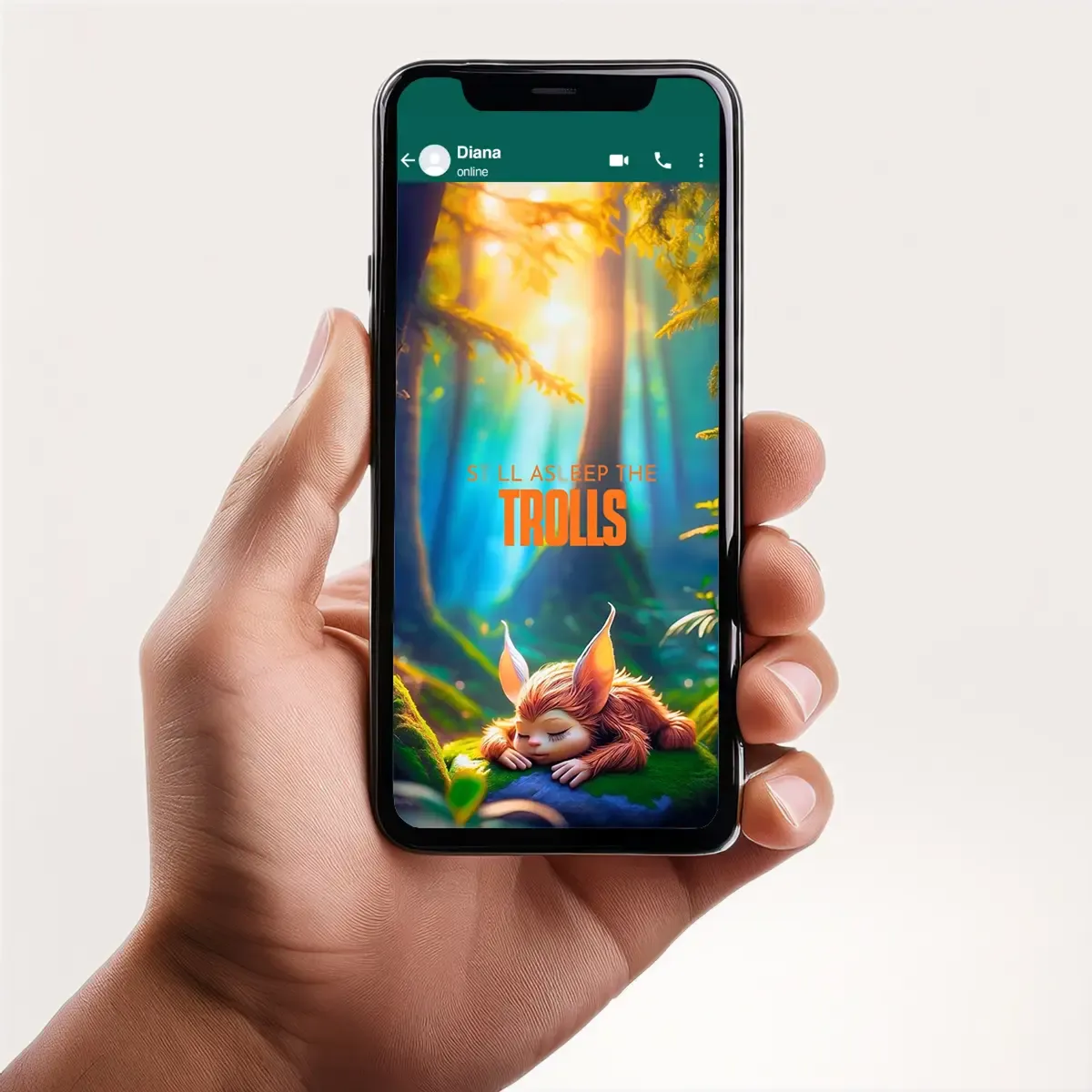 Magical WhatsApp invitation video for birthday with trolls, customizable with date, time, location and name