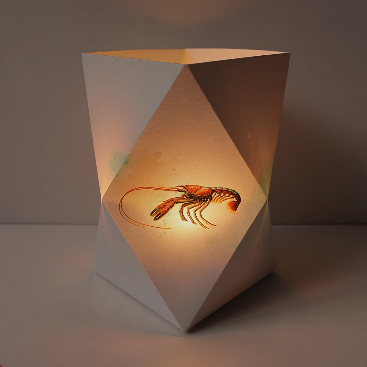 origami-windlicht-garnele-teelicht origami windlicht garnele teelicht