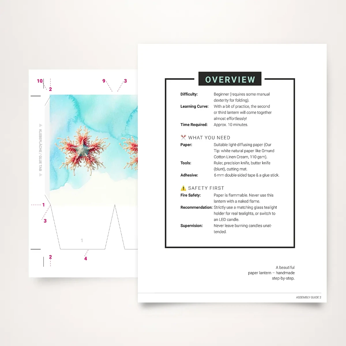 starfish paper starfish lantern instructions